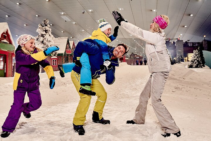 Experience winter fun in the desert with Ski Dubai Entry Passes. Enjoy snowball fights skiing and unforgettable moments with family in a stunning indoor snow park.